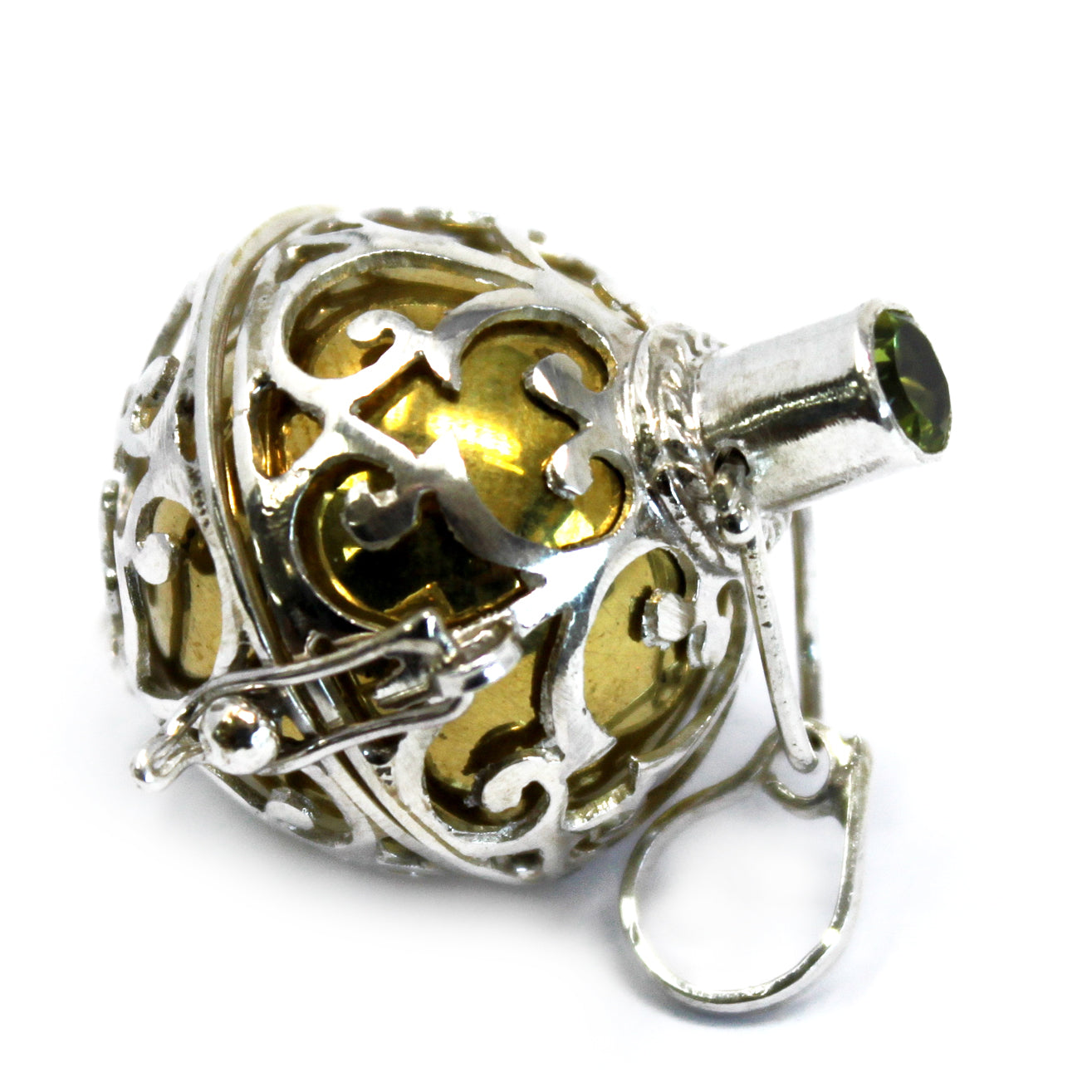 Silverängelklocka – 23 mm • Handgjord i 925 silver