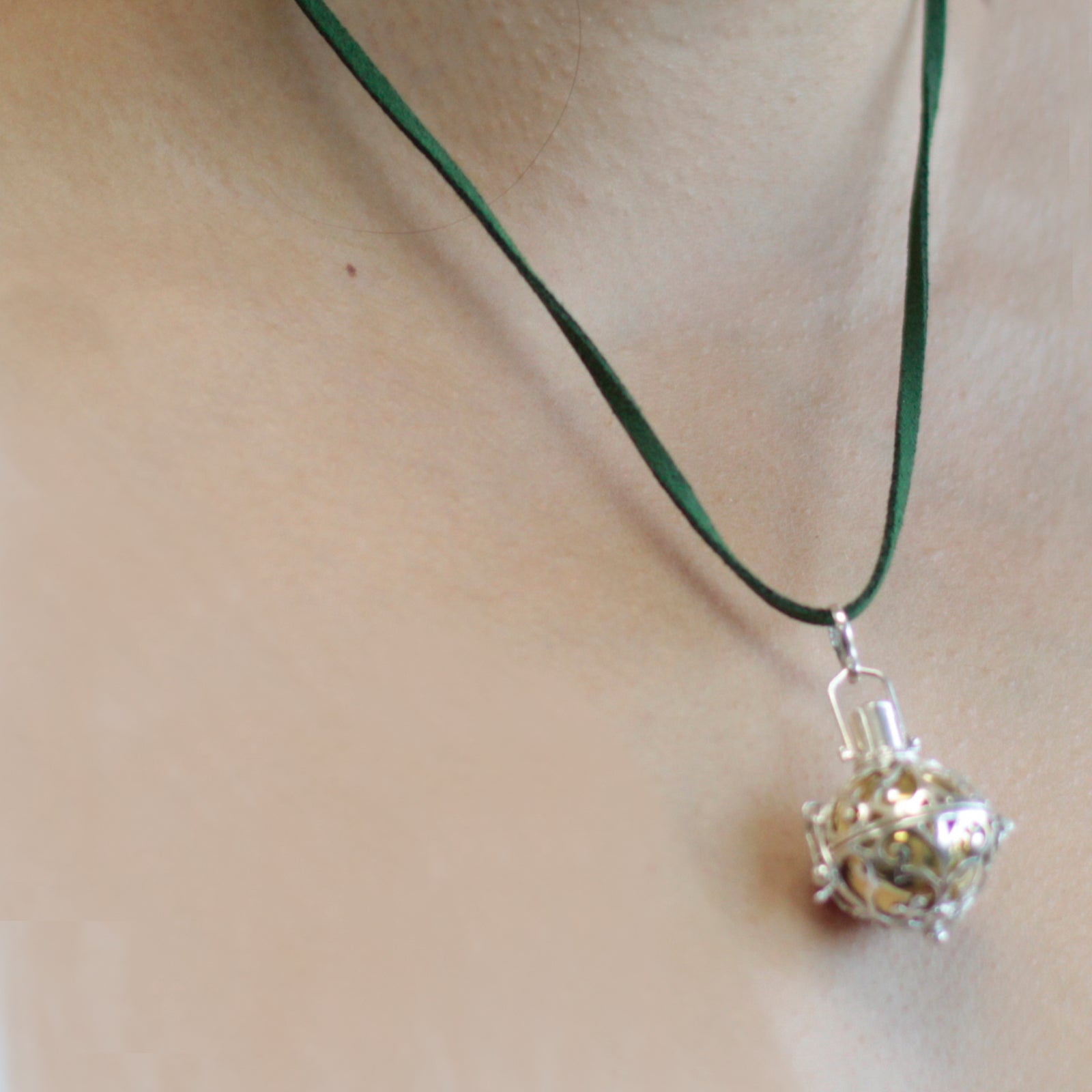 Silverängelklocka – 23 mm • Handgjord i 925 silver