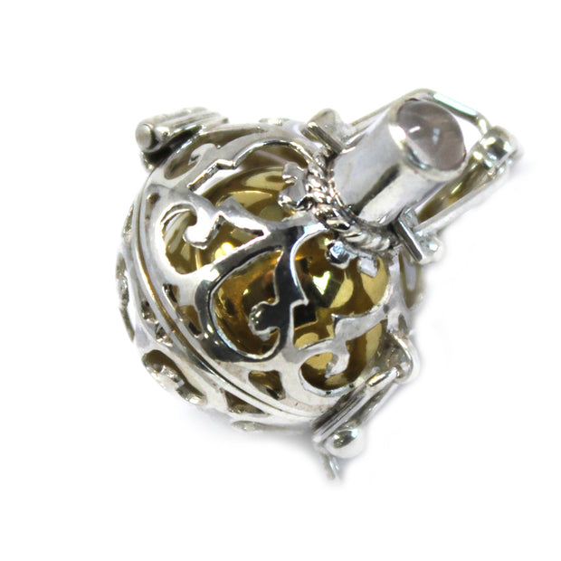 Silverängelklocka – 16 mm • Handgjord 925 silver