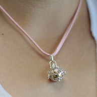 Silverängelklocka – 16 mm • Handgjord 925 silver