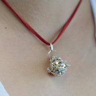 Silverängelklocka – 18 mm • Handgjord 925 silver