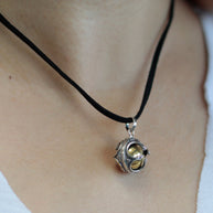 Silverängelklocka – 16 mm • Handgjord 925 silver