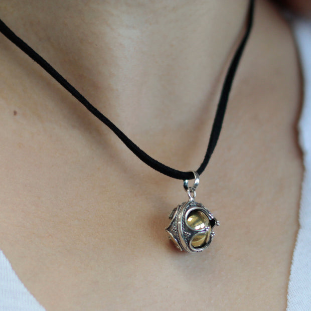 Silverängelklocka – 16 mm • Handgjord 925 silver