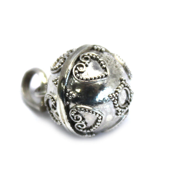Silverängelklocka – 12 mm • Handgjord 925 silver