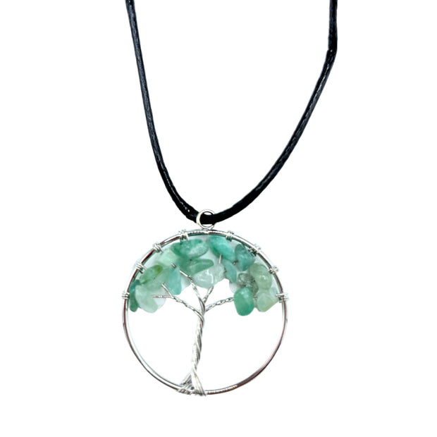 Livets träd-halsband med jade