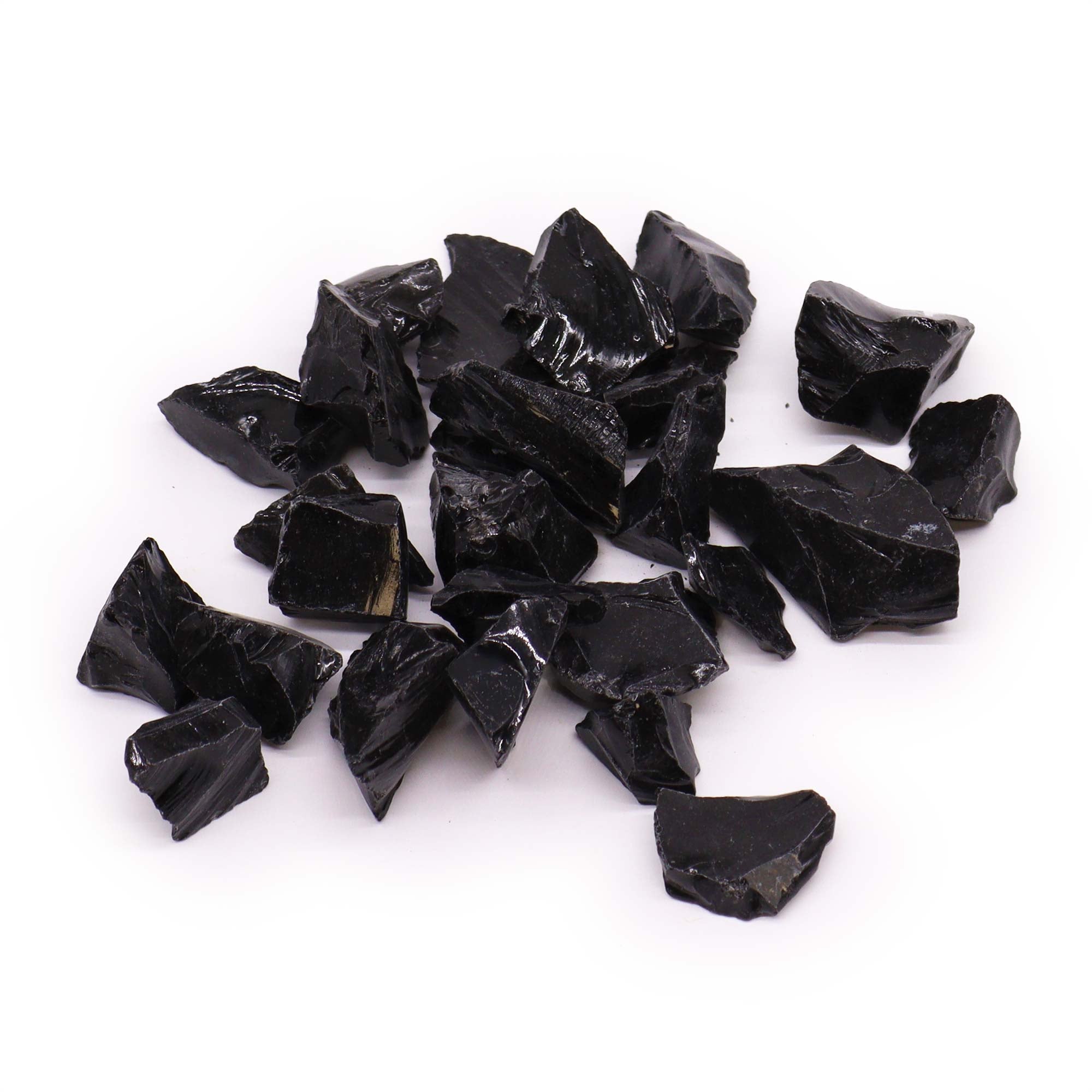 Rå obsidian – ca 250 g (20–40 mm)