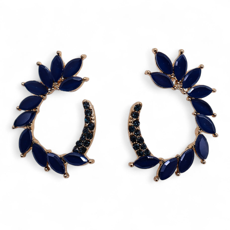 Örhängen i vintageglas · Loop · Royal Blue