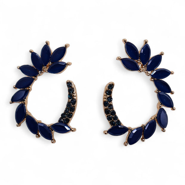 Örhängen i vintageglas · Loop · Royal Blue