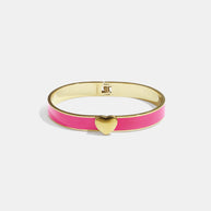 Lumé hjärtarmring i cerise emalj