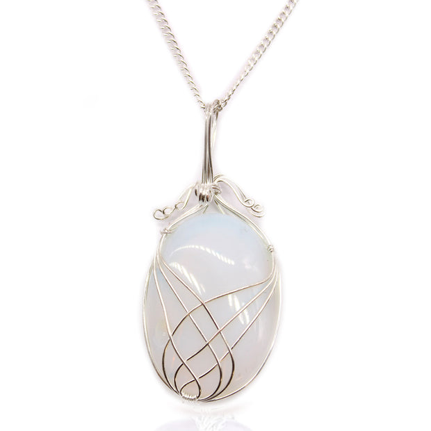 Halsband med opalit – swirltråd