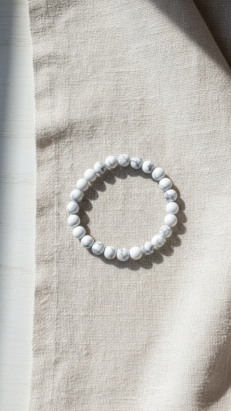 Armband med vit jaspis