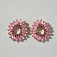 Örhängen i vintagelas · Rosétonad loop