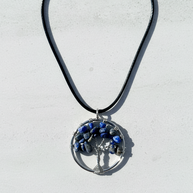 Livets träd-halsband med sodalit