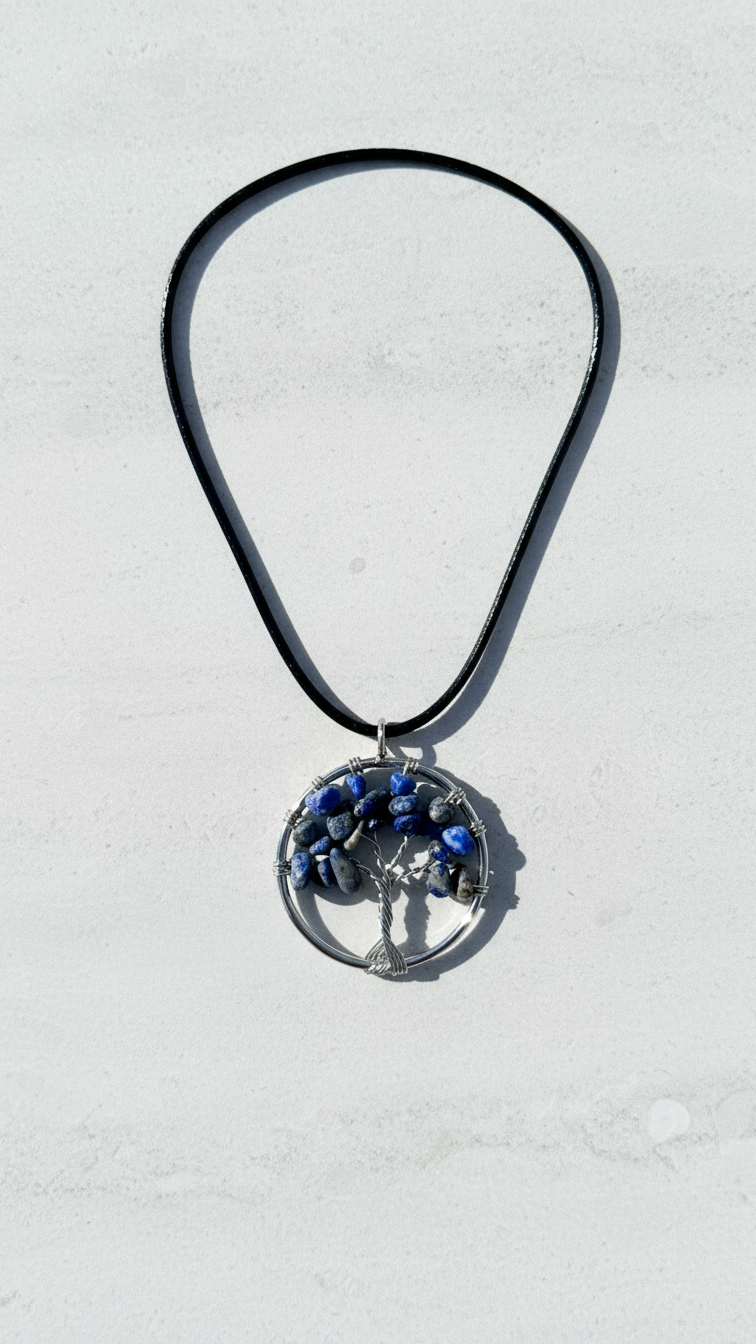 Livets träd-halsband med sodalit