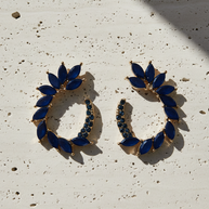 Örhängen i vintageglas · Loop · Royal Blue