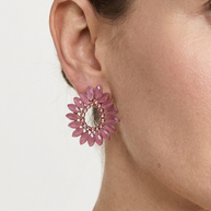 Örhängen i vintagelas · Rosétonad loop