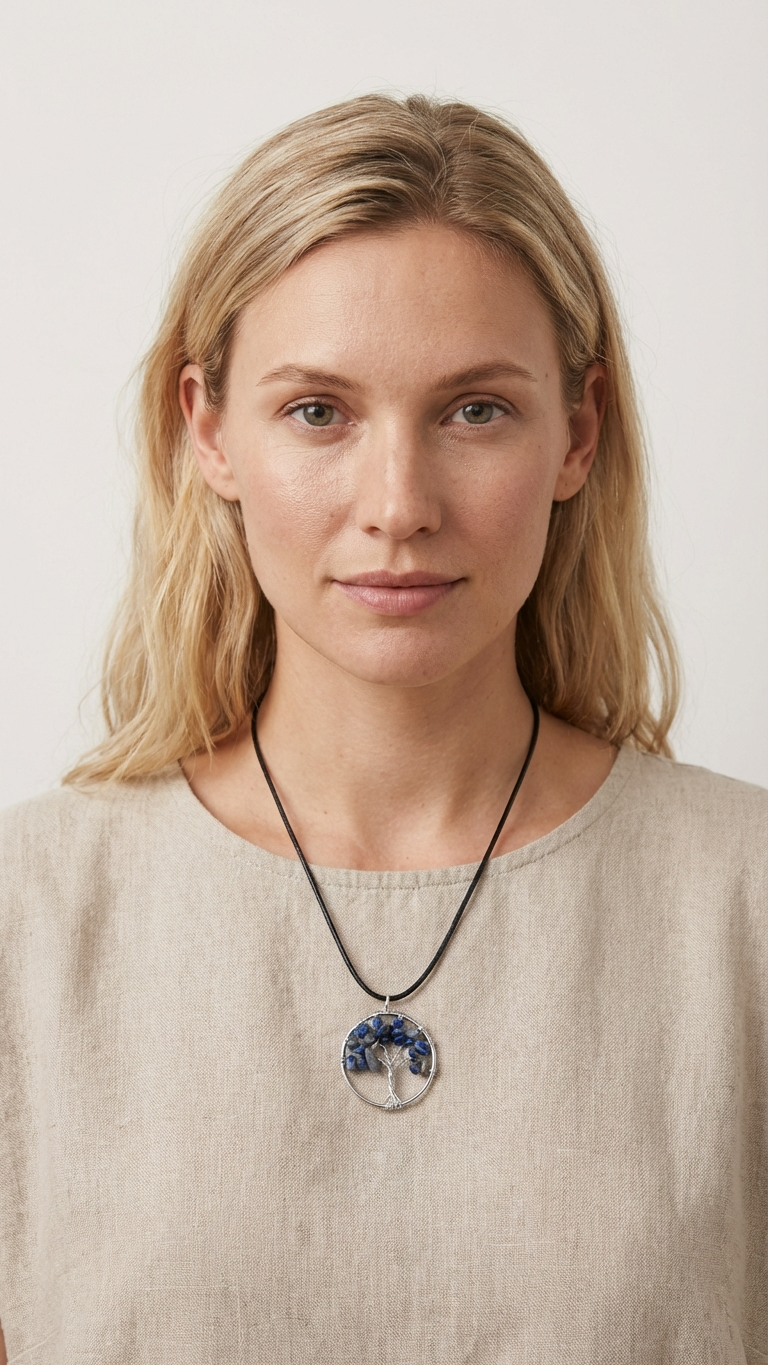 Livets träd-halsband med sodalit