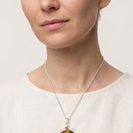 Halsband med tigeröga – swirltråd