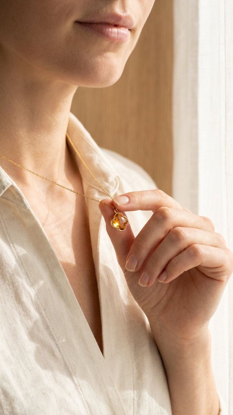 Subhagya halsband · Citrin