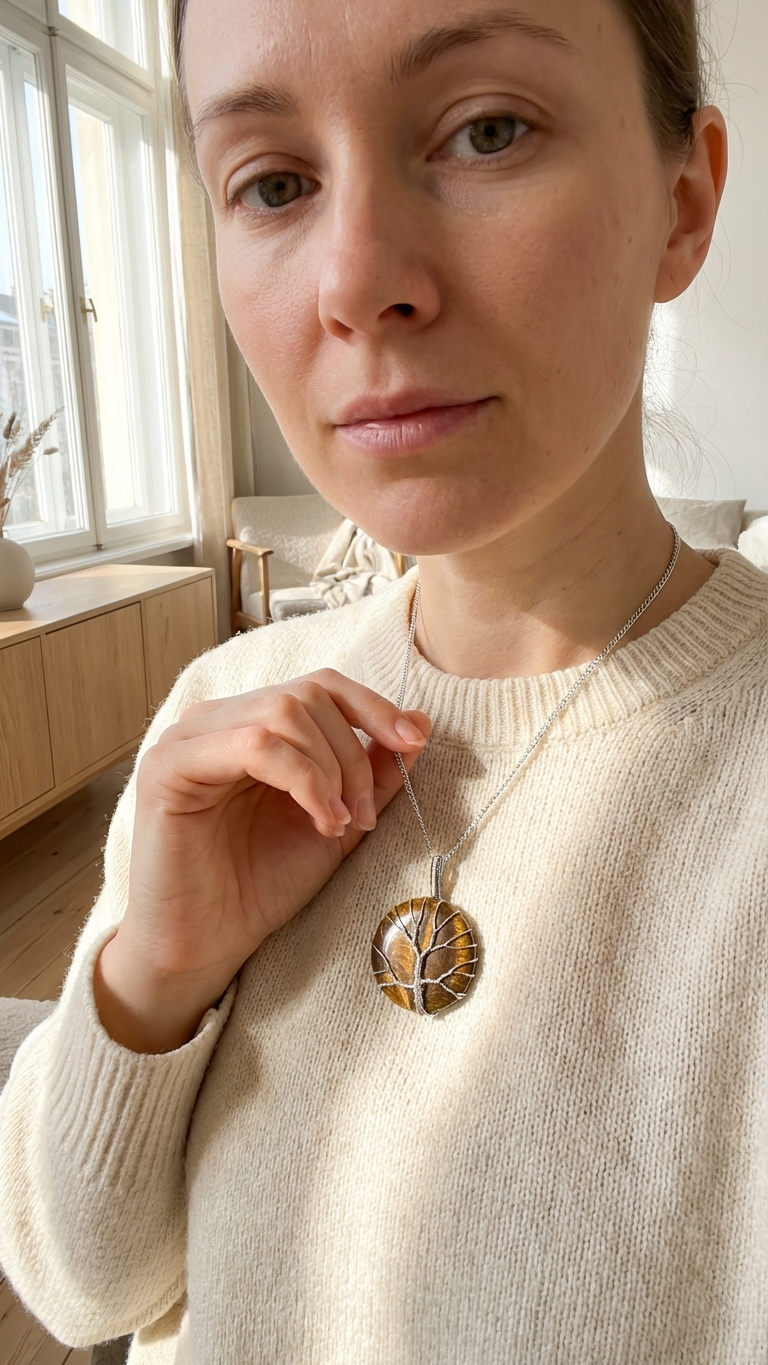 Halsband med tigeröga – livets träd