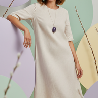Halsband med ametist – swirltråd