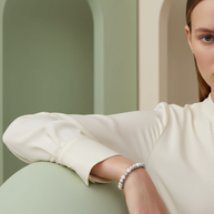 Armband med vit jaspis
