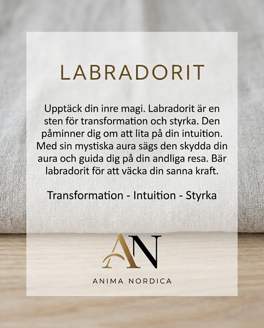 Halsband med labradorit i klöverform