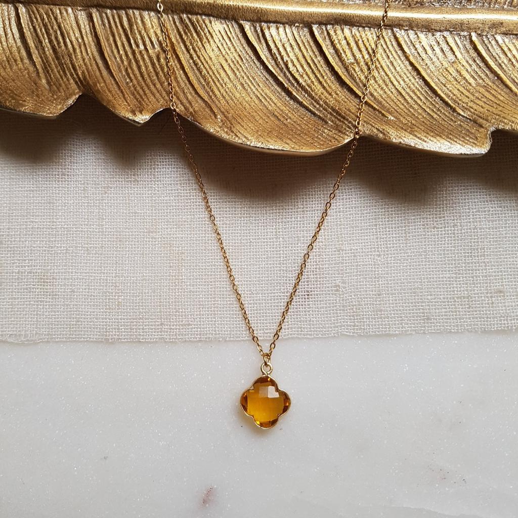 Subhagya halsband · Citrin